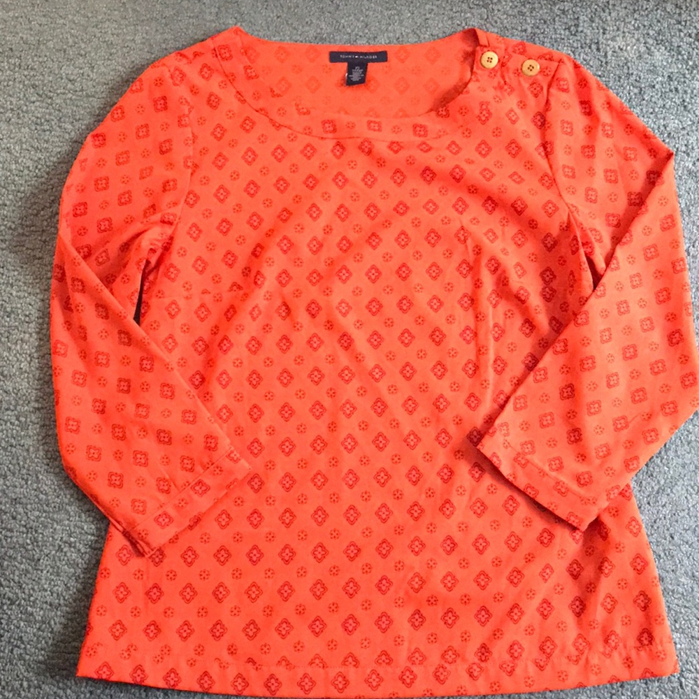 Tommy Hilfiger orange blouse